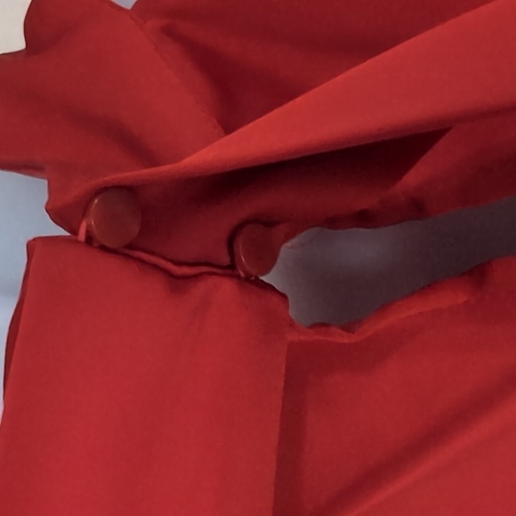 Worthington Scarlet Red High Neck Tied Sleeveless Blouse Size Medium Petite - Picture 5 of 7